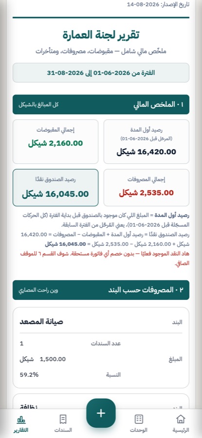 تقرير لجنة العمارة